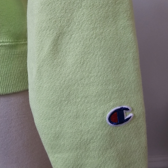 Champion reverse weave neon green sweatshirt size small - Picture 3 of 12